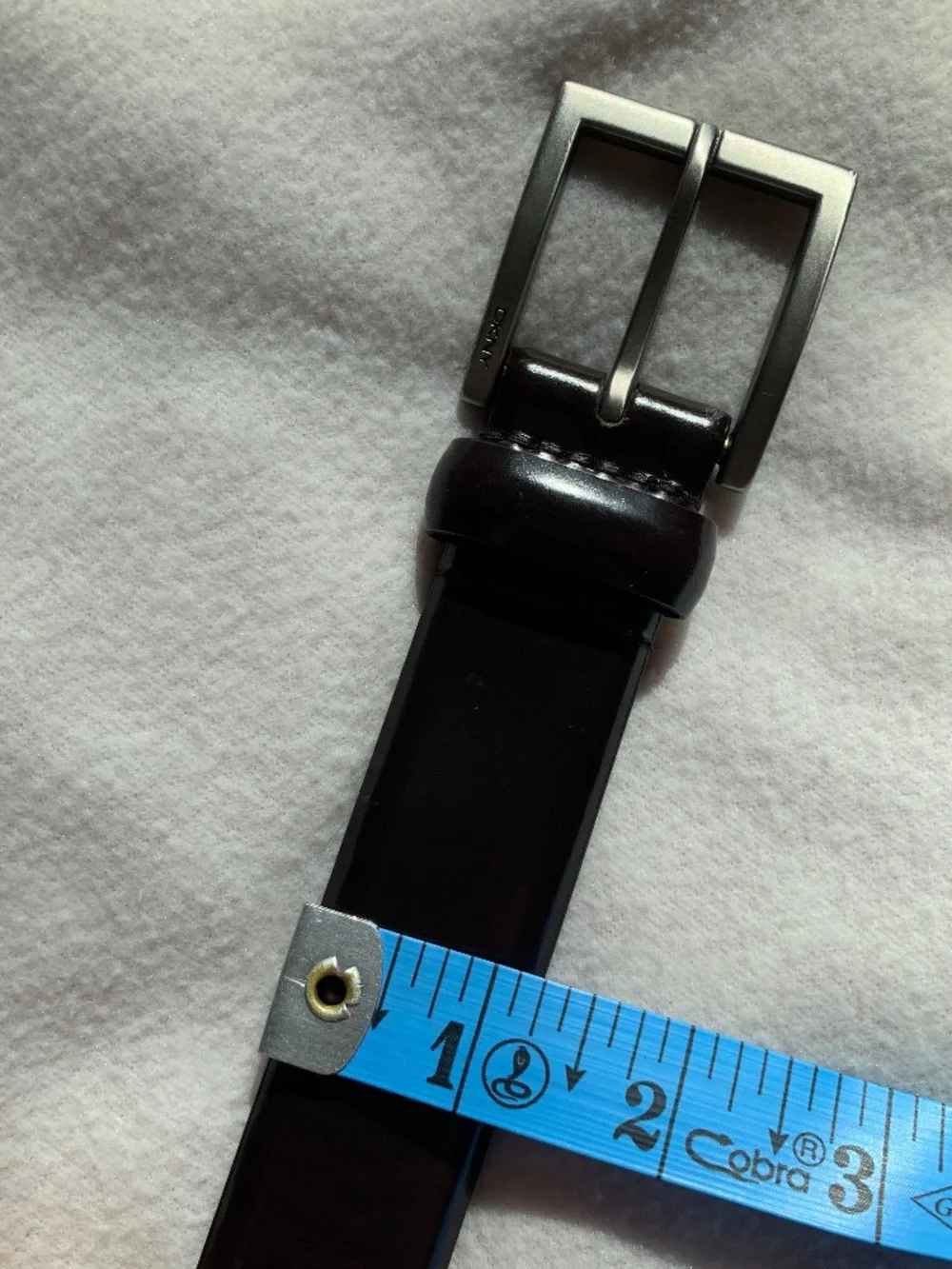 DKNY Brown Patent Leather Belt